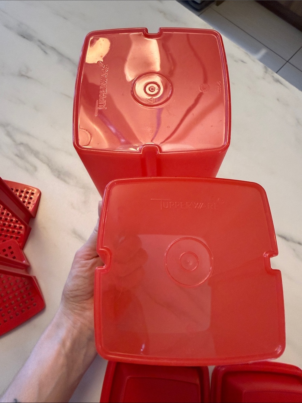 Tupperware 2 Small Pick-A-Deli Food Storage Container with Handle - Picture 8 of 10